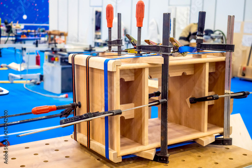 Mounting clamp. Pasting of ...