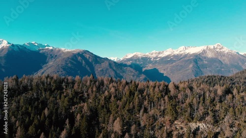 Flying above wonderful mountains