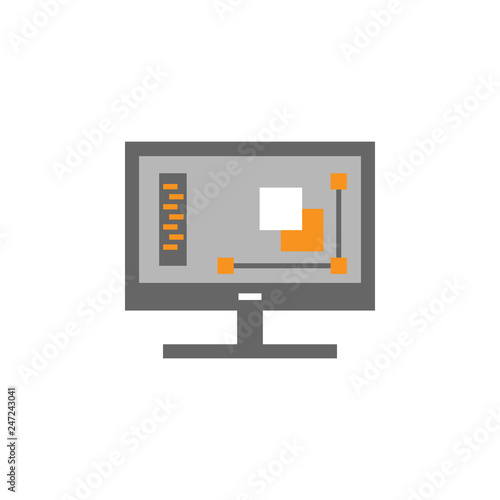 Computer, design icon. Element of Web Desing icon for mobile concept and web apps. Detailed Computer, design icon can be used for web and mobile photo