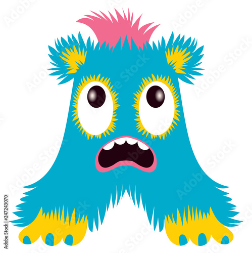Cartoon capital letter A from monster alphabet