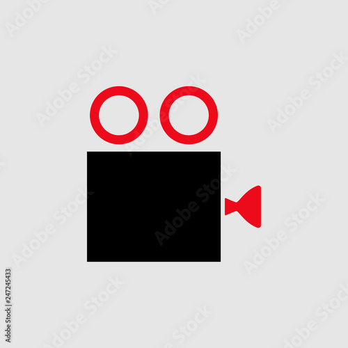 Antique cinema camera icon. Element of Theatre icon for mobile concept and web apps. Detailed Antique cinema camera icon can be used for web and mobile