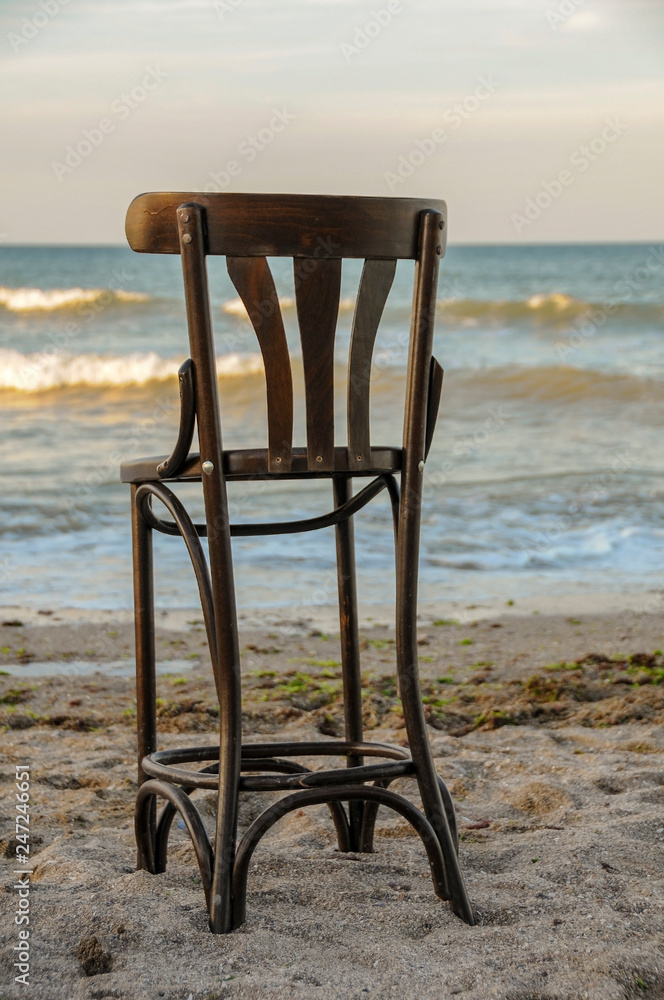 Bar chair on the beach