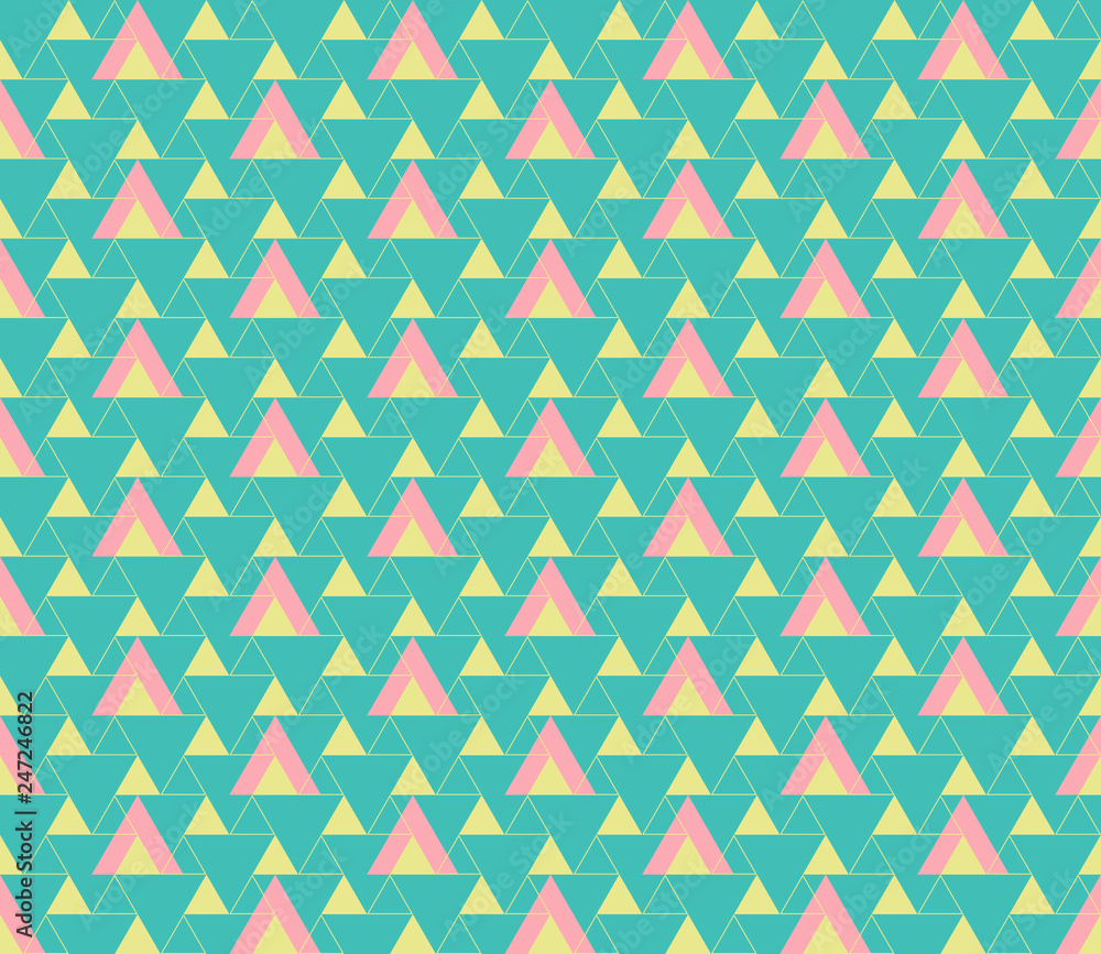 Triangular seamless geometric pattern. Seamless abstract triangle geometrical background. Modern Infinity geometric pattern. Vector illustration. Triangular seamless geometric pattern. Seamless abstract triangle geometrical background. Modern Infinity geometric pattern. Vector illustration.