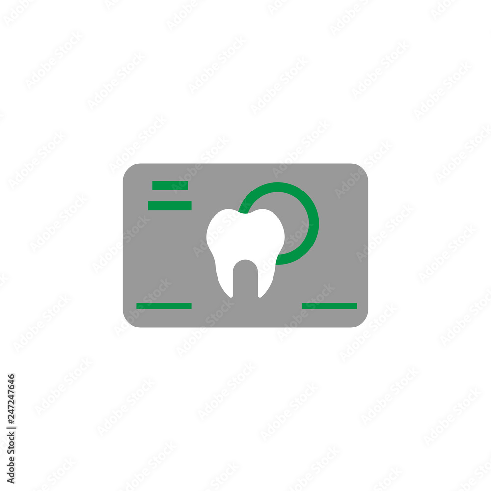 Tomography and tooth icon. Element of Dental Care icon for mobile concept and web apps. Detailed Tomography and tooth icon can be used for web and mobile