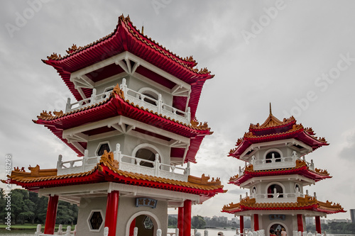 The Twin Pagodas at the Chinese Garden