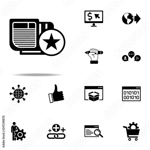 attractive article icon. Seo & Development icons universal set for web and mobile