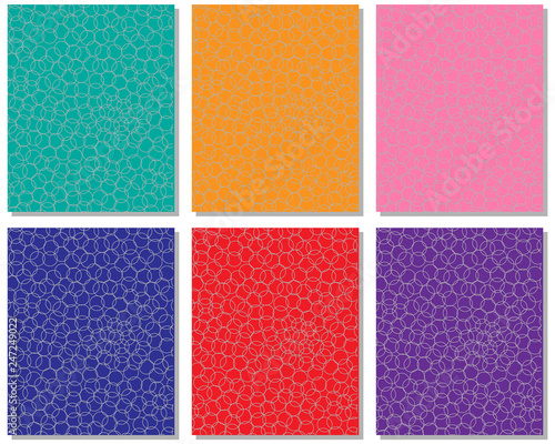set of six bright color texture backgrounds