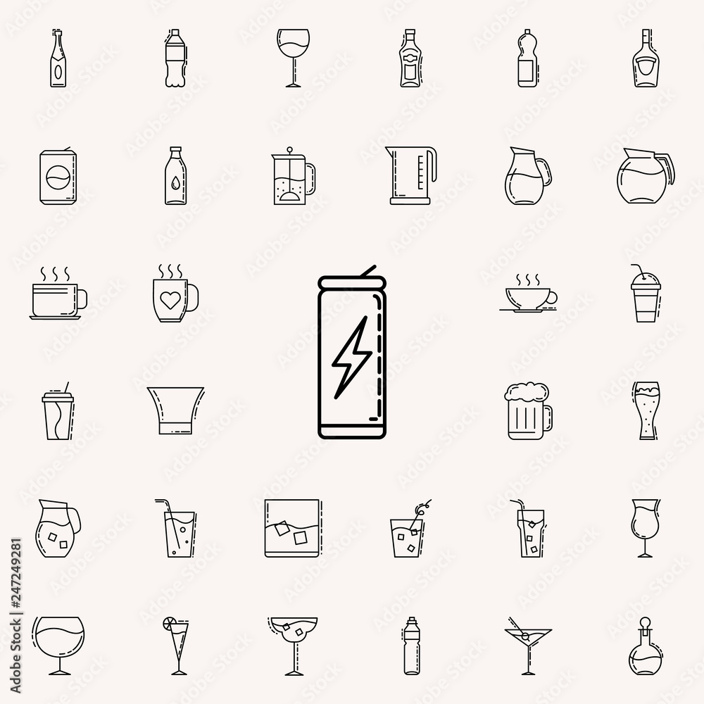 Fototapeta premium energy jar dusk icon. Drinks & Beverages icons universal set for web and mobile