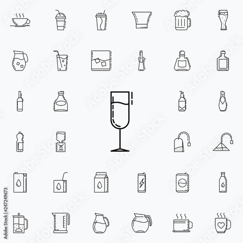 glass of champagne dusk icon. Drinks   Beverages icons universal set for web and mobile