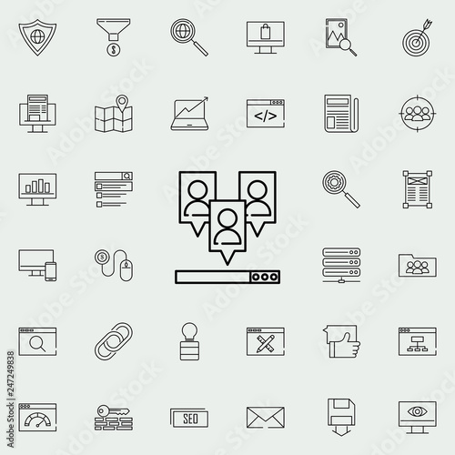 users web browser icon. seo and online marketing icons universal set for web and mobile