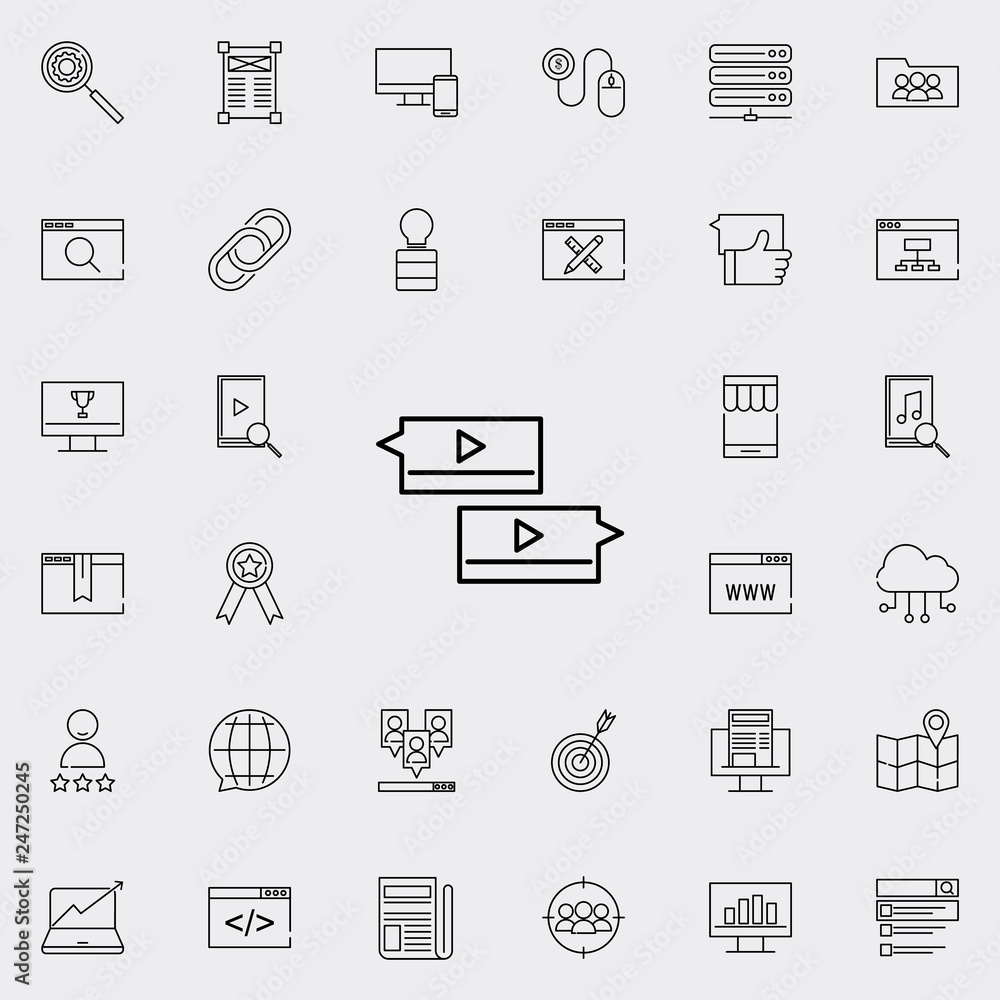 watching a video icon. seo and online marketing icons universal set for web and mobile watching a video icon. seo and online marketing icons universal set for web and mobile