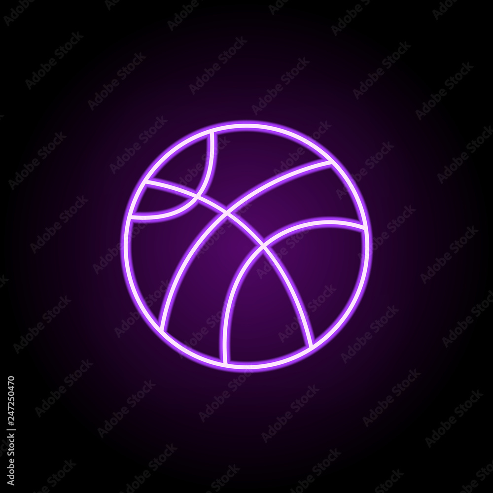 Kantine speelgoed Leerling basketball outline icon. Elements of Sport in neon style icons. Simple icon  for websites, web design, mobile app, info graphics Stock Vector | Adobe  Stock