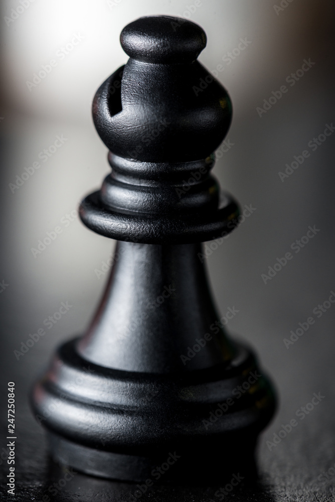 chess black elephant close-up on a blurred background chess black elephant close-up on a blurred background