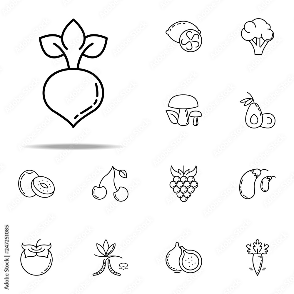 turnip dusk style icon. Vegetables icons universal set for web and mobile turnip dusk style icon. Vegetables icons universal set for web and mobile