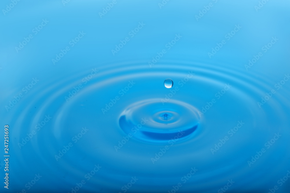 Splash of blue water with drop as background, closeup Splash of blue water with drop as background, closeup