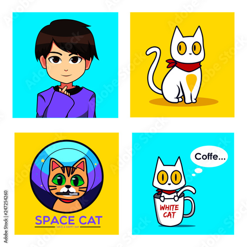 gato y niño random