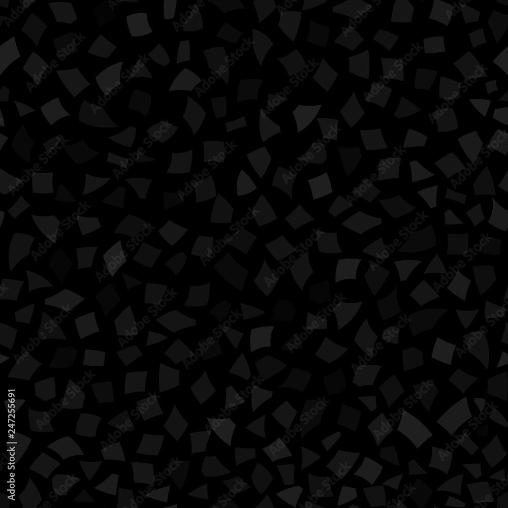 Abstract seamless pattern of small pieces of paper or splinters of ceramics of different sizes in black and gray colors Abstract seamless pattern of small pieces of paper or splinters of ceramics of different sizes in black and gray colors