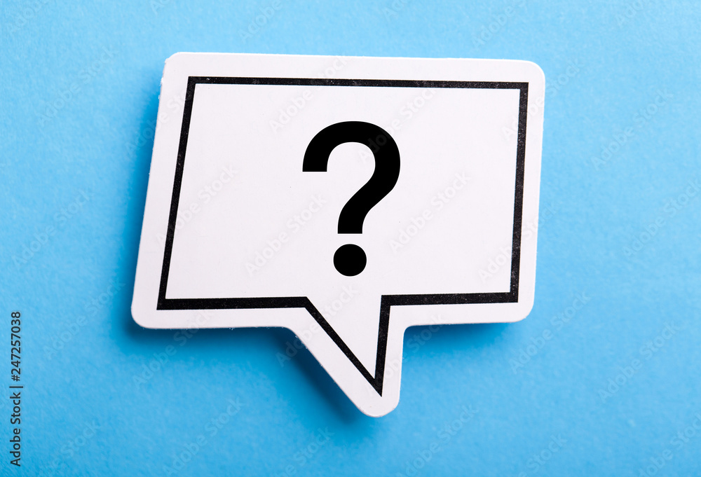 Question Mark Speech Bubble Isolated On Blue Question Mark Speech Bubble Isolated On Blue