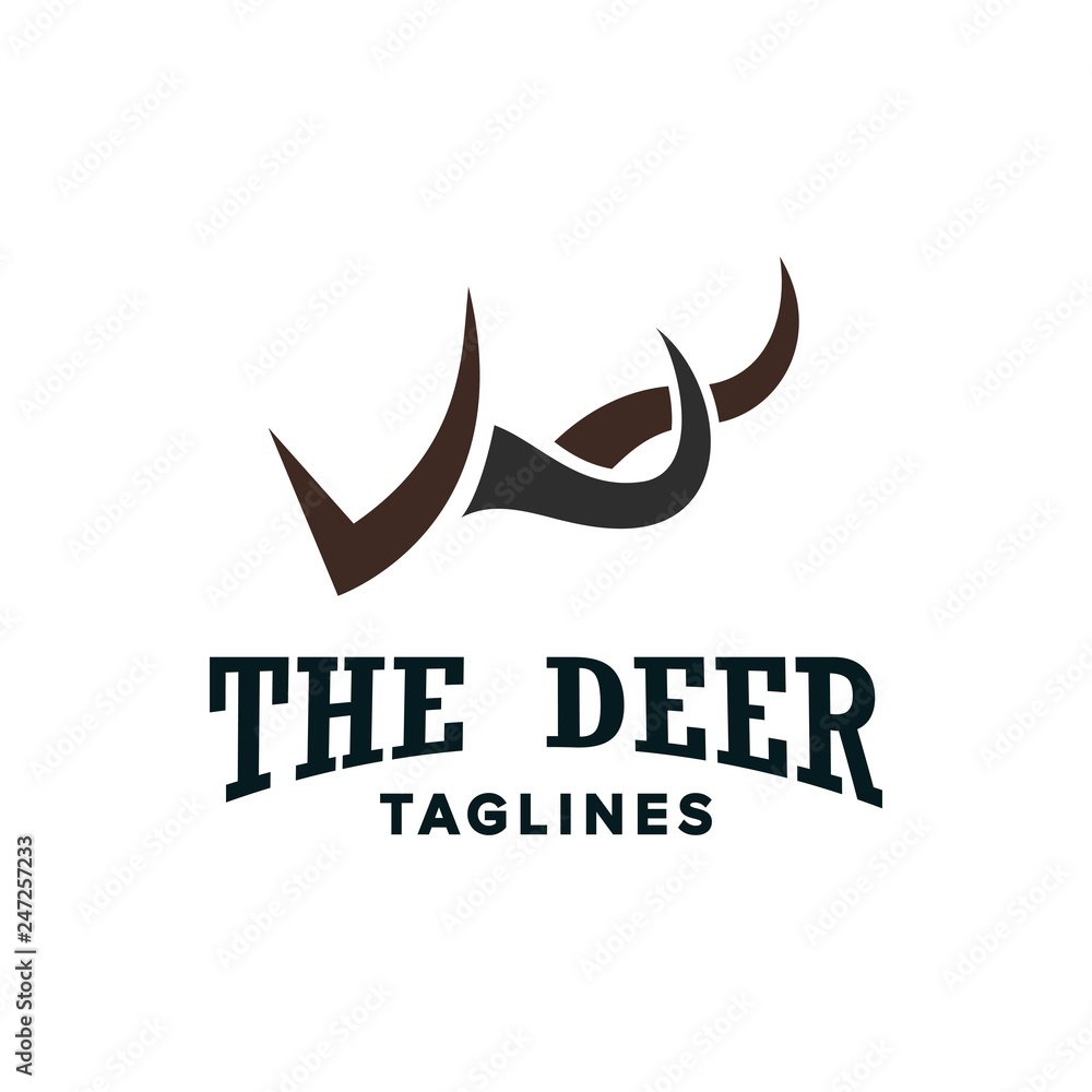 deer or elk head with angry face for sport or hunting logo template deer or elk head with angry face for sport or hunting logo template