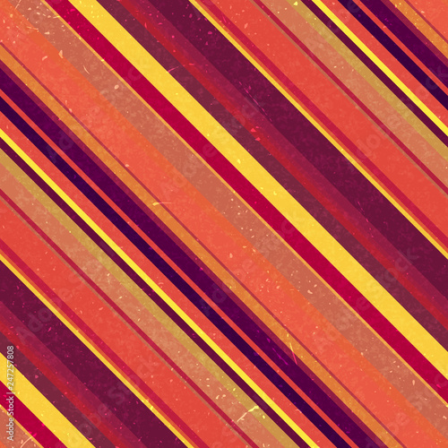 Seamless abstract background with orange, purple, yellow stripes, vector illustration