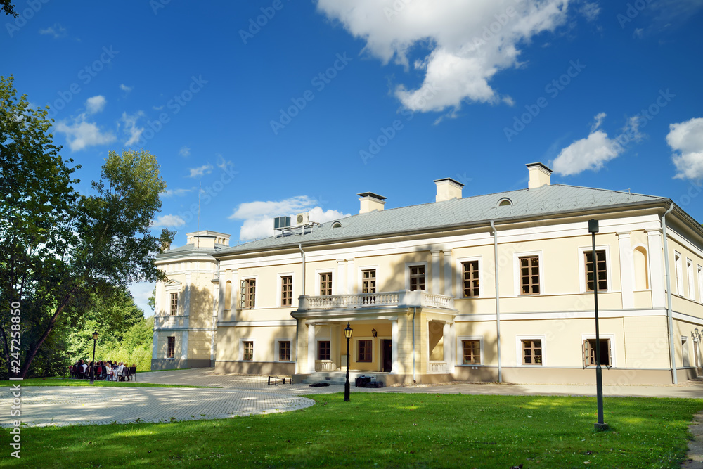 Jasiunai Manor, the neoclassical manor in Jasiunai, Salcininkai district of Lithuania, near River Merkys.
