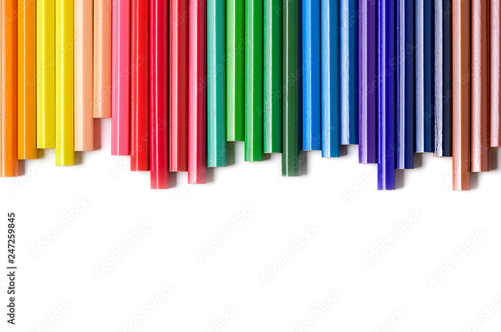 Color pencils isolated on white background Color pencils isolated on white background