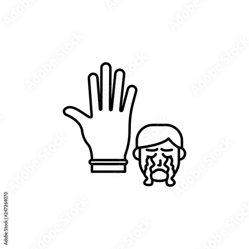 Latex, allergic face icon. Element of problems with allergies icon. Thin line icon for website design and development, app development. Premium icon