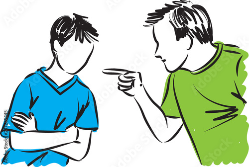 father and son parents disciplines vector illustration