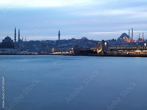 Istanbul bosphorus, golden horn and galata bridge