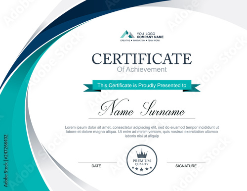 Vector certificate template