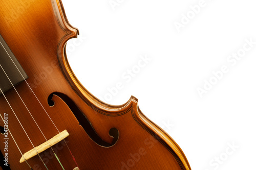 Violin on white background photo