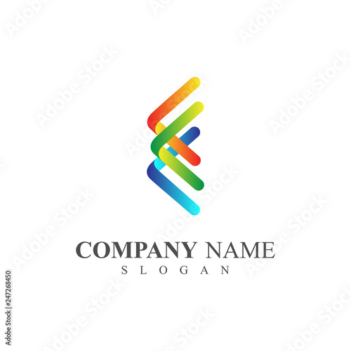 Colorful Letter K Logo