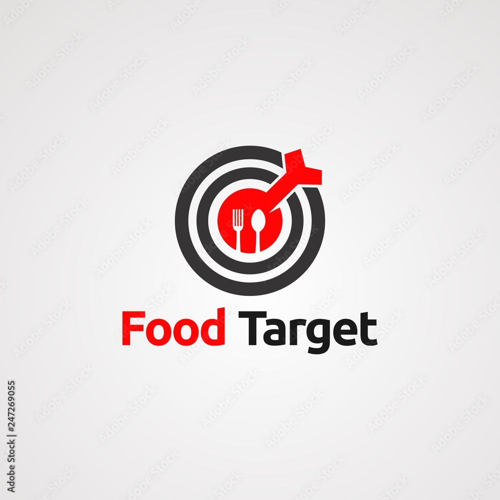 food target logo vector, icon, element, and template food target logo vector, icon, element, and template