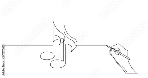 hand drawing business concept sketch of music notes