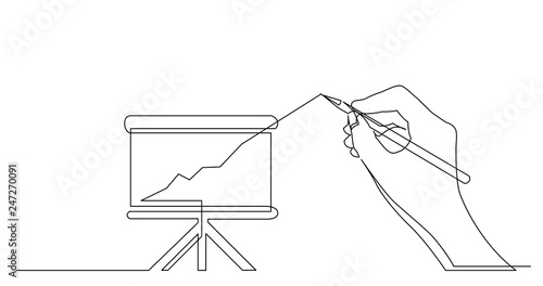 hand drawing business concept sketch of economical growth presentation diagram white board