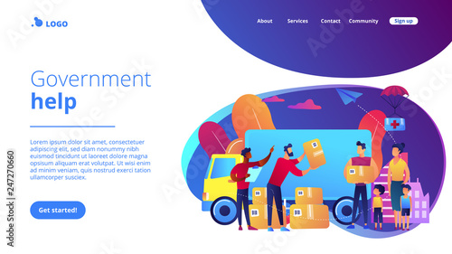Website vibrant violet landing web page template.