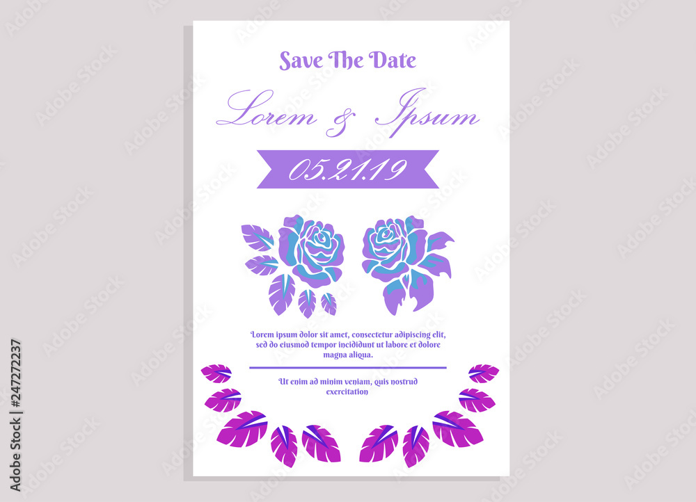 weeding invitation 10, romantic style with rose flower and monstera background weeding invitation 10, romantic style with rose flower and monstera background