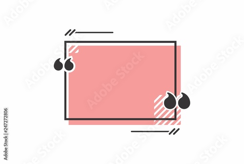 Vector template of quote forms. Bright vivid backgrounds. Empty colorful speech frame. Business template for textual information and print design.