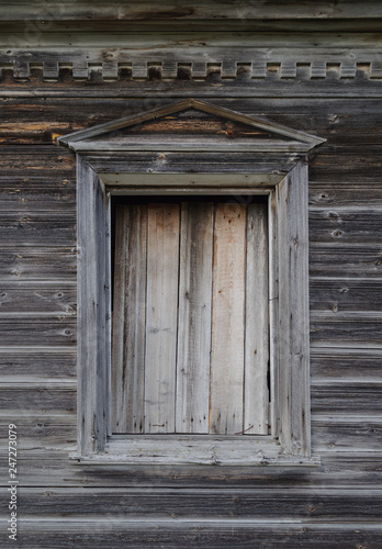 Old wooden window frame