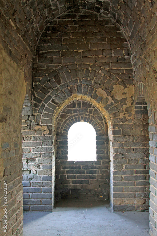 Fototapeta premium ancient China Great Wall internal structure building scenery
