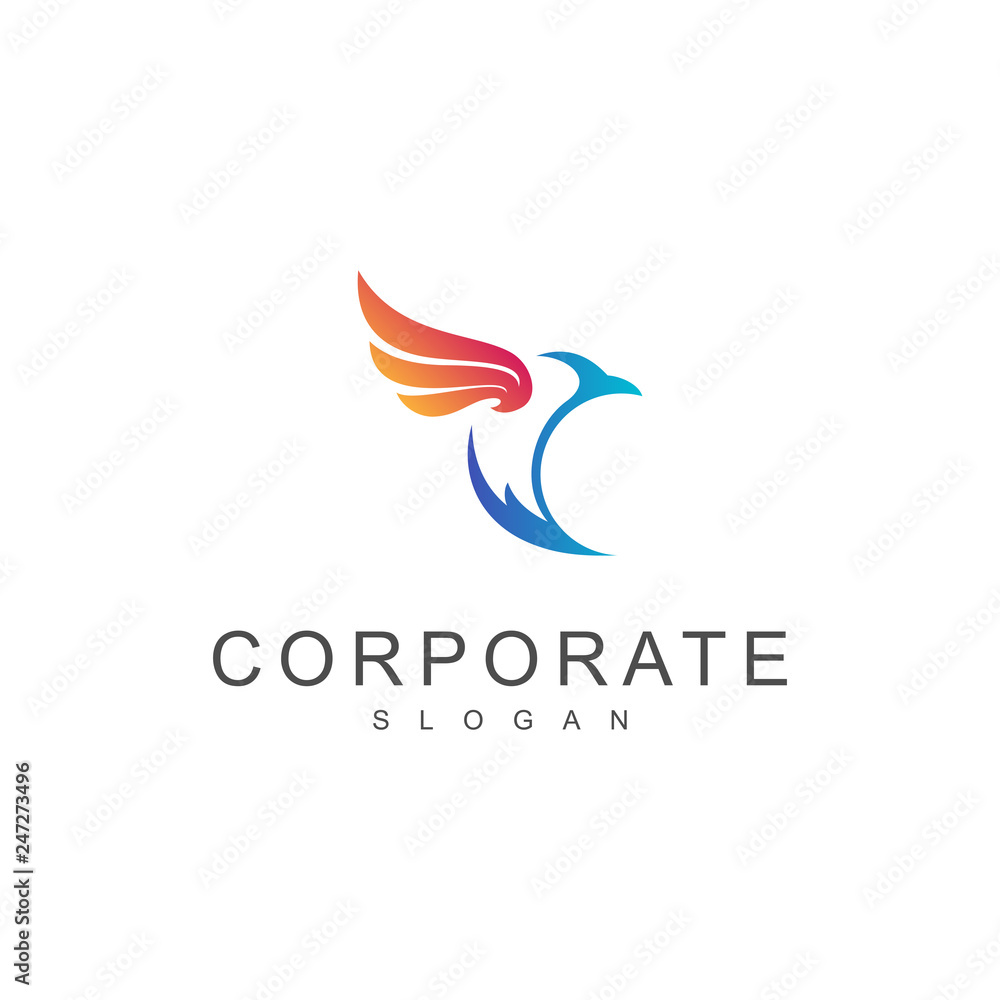 Simple Bird Logo Design Template