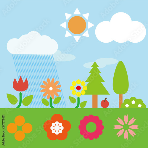 お花・木・自然物アイコン -Flower · tree · natural things icon-