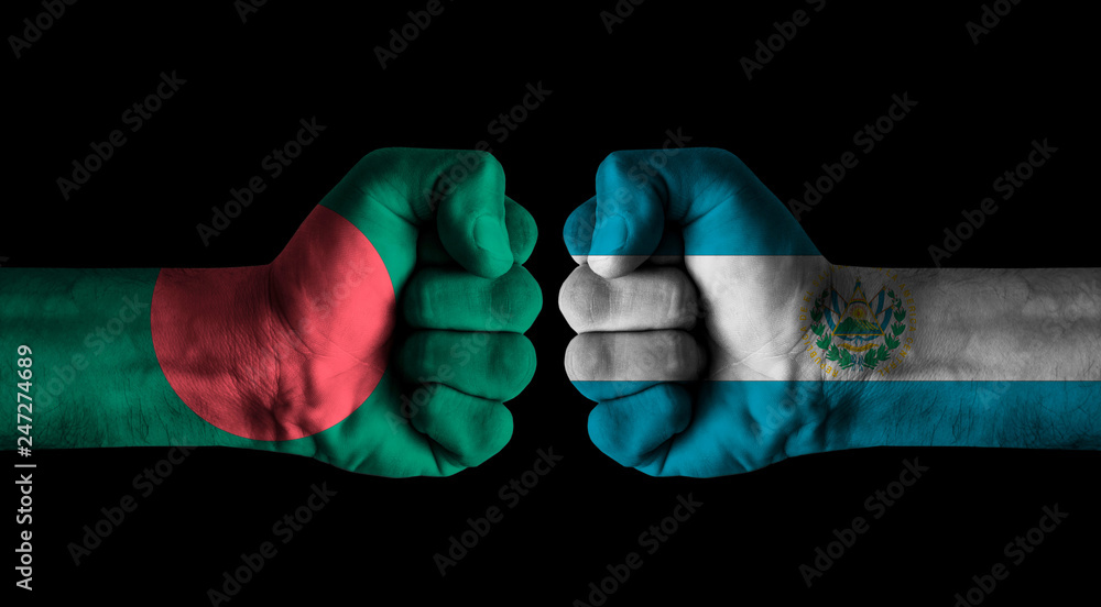 Fototapeta premium Bangladesh vs El salvador