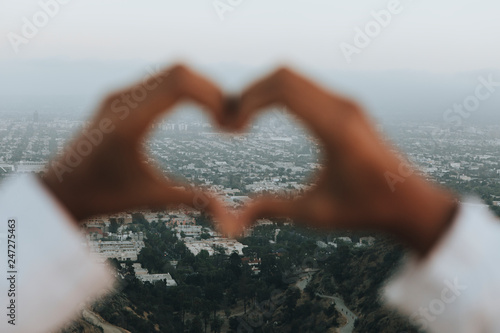 Картината върху платно In love with the city of LA
