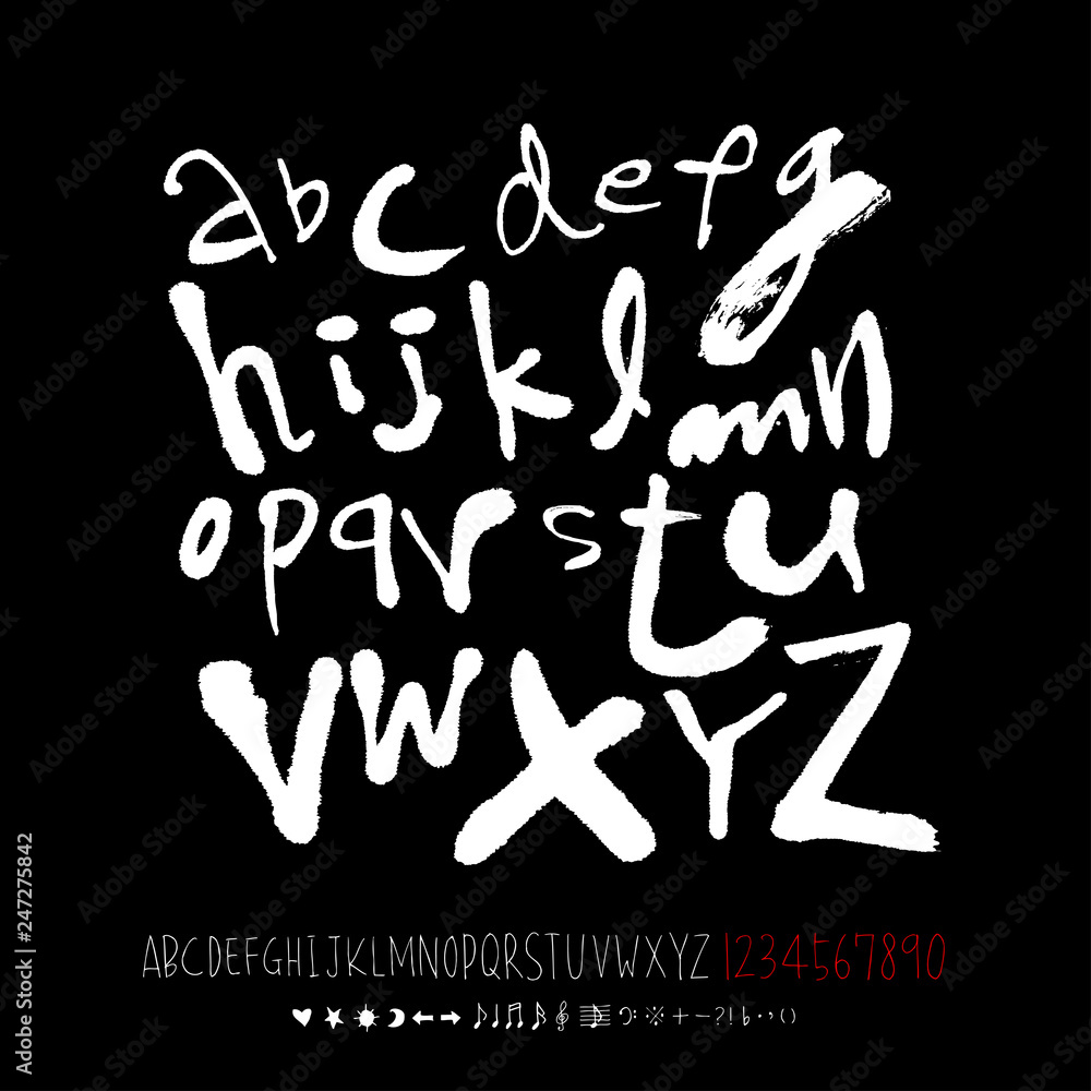 벡터 문자 / 손으로 쓴 글씨체