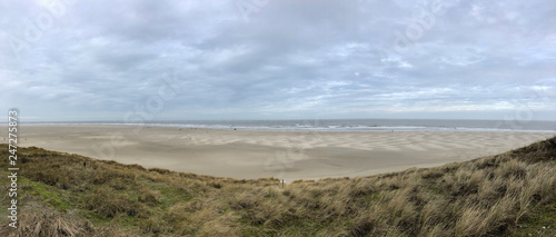 Panorama from beach and the north sea