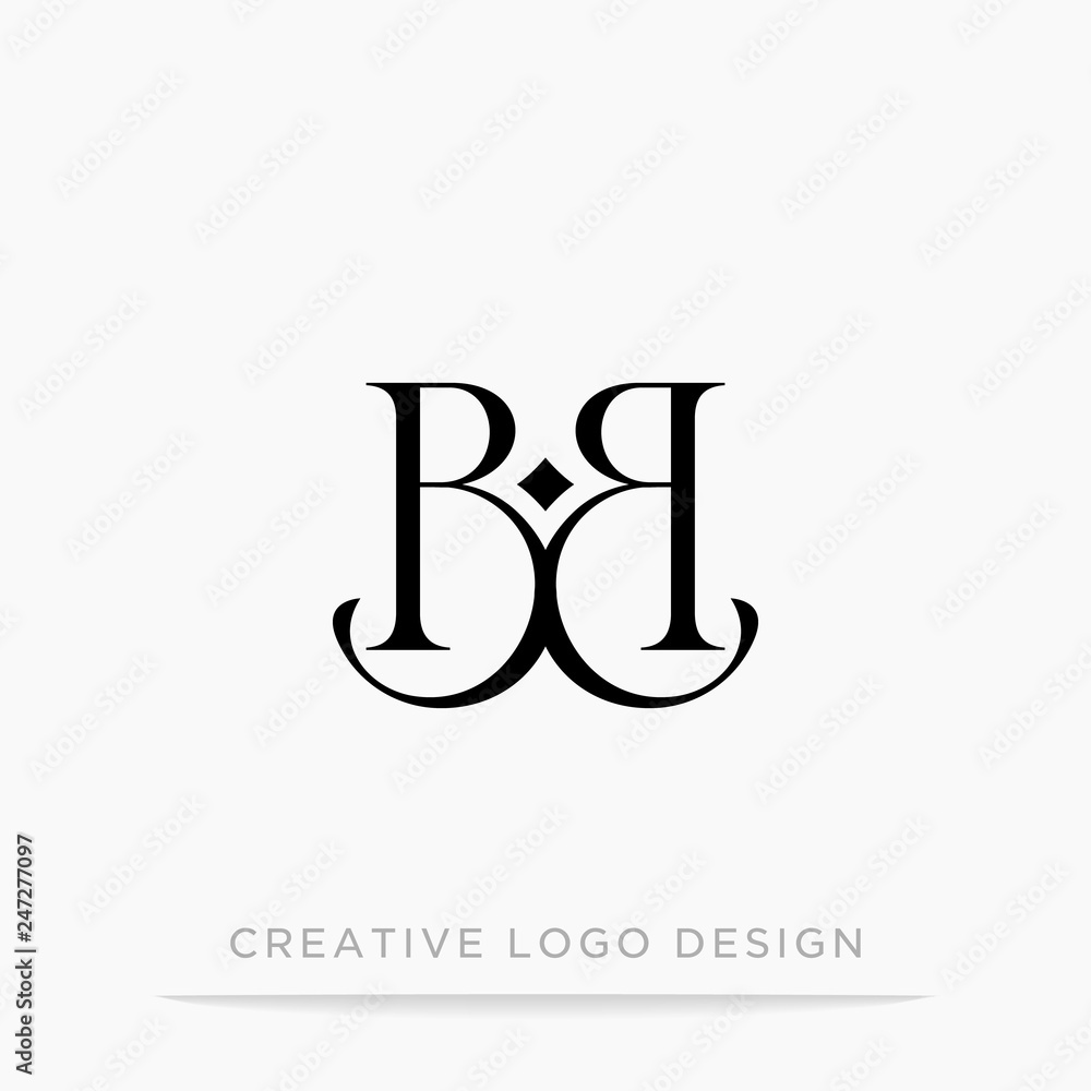 letter BB luxury vintage logo design template vector illustration