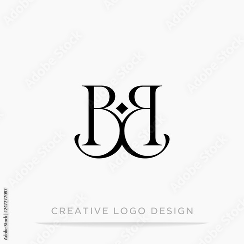 letter BB luxury vintage logo  design template vector illustration.