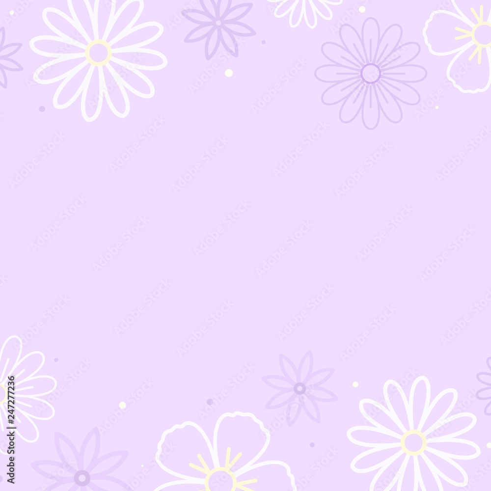 Purple floral pattern illustration