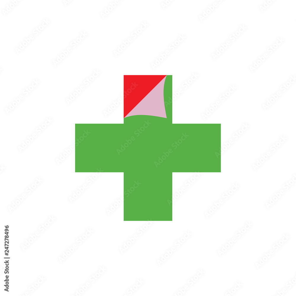 Obraz premium plus medical flake design logo vector